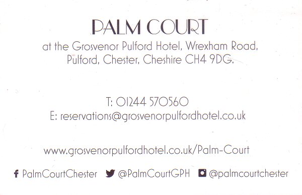 Chestertourist.com - The Grosvenor-Pulford Hotel Palm Court 2